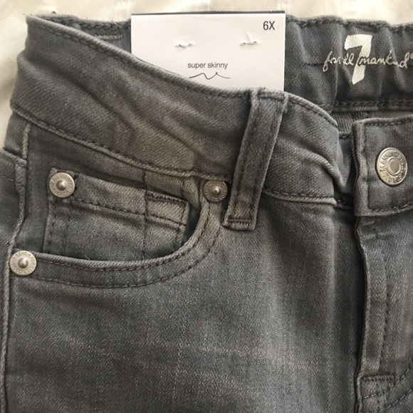 Grey 7 For All Mankind Girl Super Skinny Jeans 6x - Picture 3 of 8